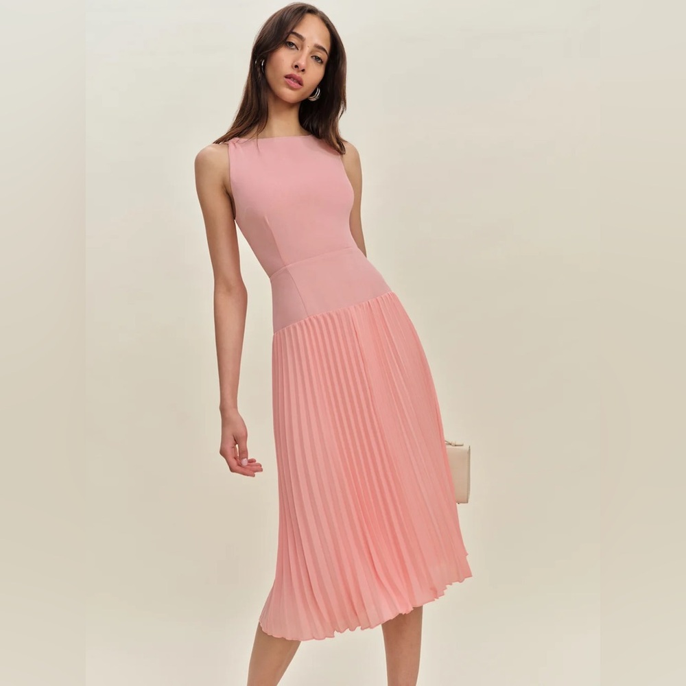 NWT Reformation Andi Dress in Carnation